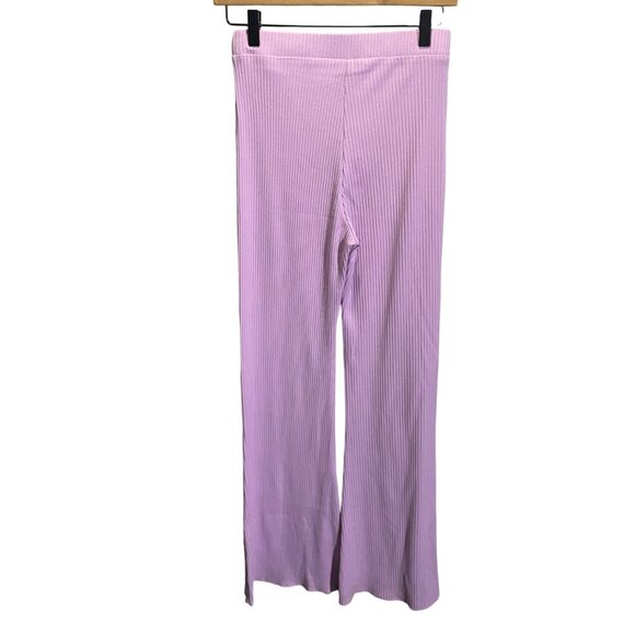 Show Me Your Mumu Lavender Ribbed Knit Flare Pants S USA - Picture 3 of 4